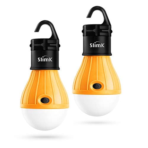 2 Pack Tent Light Outdoor Camping Lantern LED Bulb, Batteries Powered