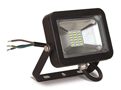 LLT 10W LED Flood Light Outdoor - 750lm 5000K Daylight SMD - Compact LED Security Floodlight for Landscape - Waterproof- Black Finish - Aluminum and Tempered Glass