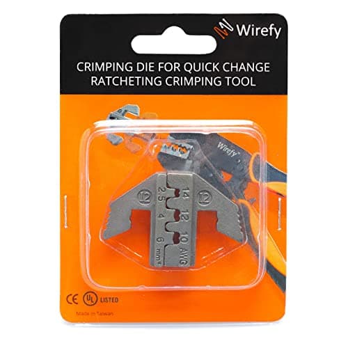 Wirefy Crimping Die for Solar Connectors 14-10 AWG | Precision Die Replacement for Wirefy Ratcheting Crimping Tool | MC4 & PV-Cable Compatible