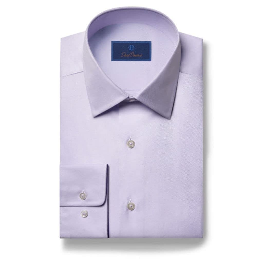 David Donahue Trim Fit Royal Oxford Dress Shirt