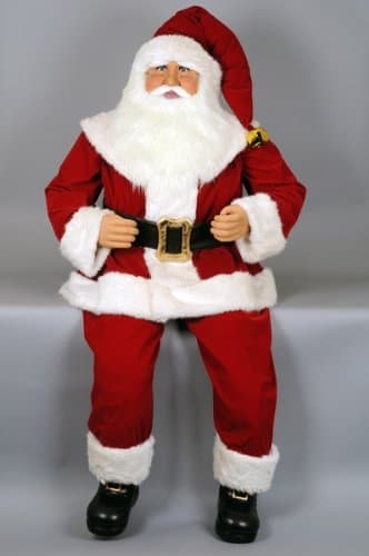 Karen DidionOriginals Sitting Santa Figurine, 5 Feet - Handmade Christmas Holiday Home Decorations and Collectibles