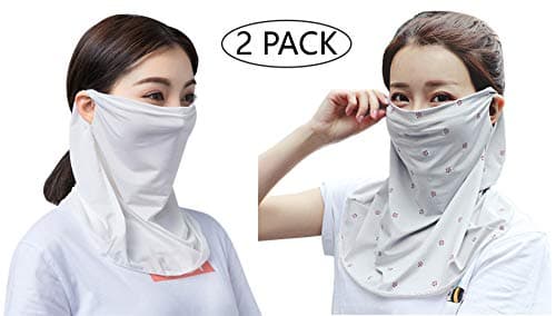 MOCHOEL Sun Mask Face Scarf Shields Neck Gaiter Summer Hiking Sun Dust UV Protection UPF 50+UV Block Protective Breathable Lightweight Anti Slip for Women Outdoor Hiking Cycling Running Driving