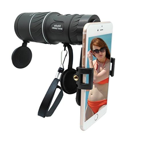 [Upgraded Adapter]Jaylinna Generic 18x52 Cell Phone Telescope Sets Smartphone Camera Lens Kits for Iphone Samsung Huawei HTC Sony and More(with Universal Clip)