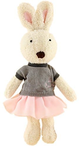 jiaru Toy Bunny Rabbits Stuffed Plush Animals,White,16 Inches,1PC