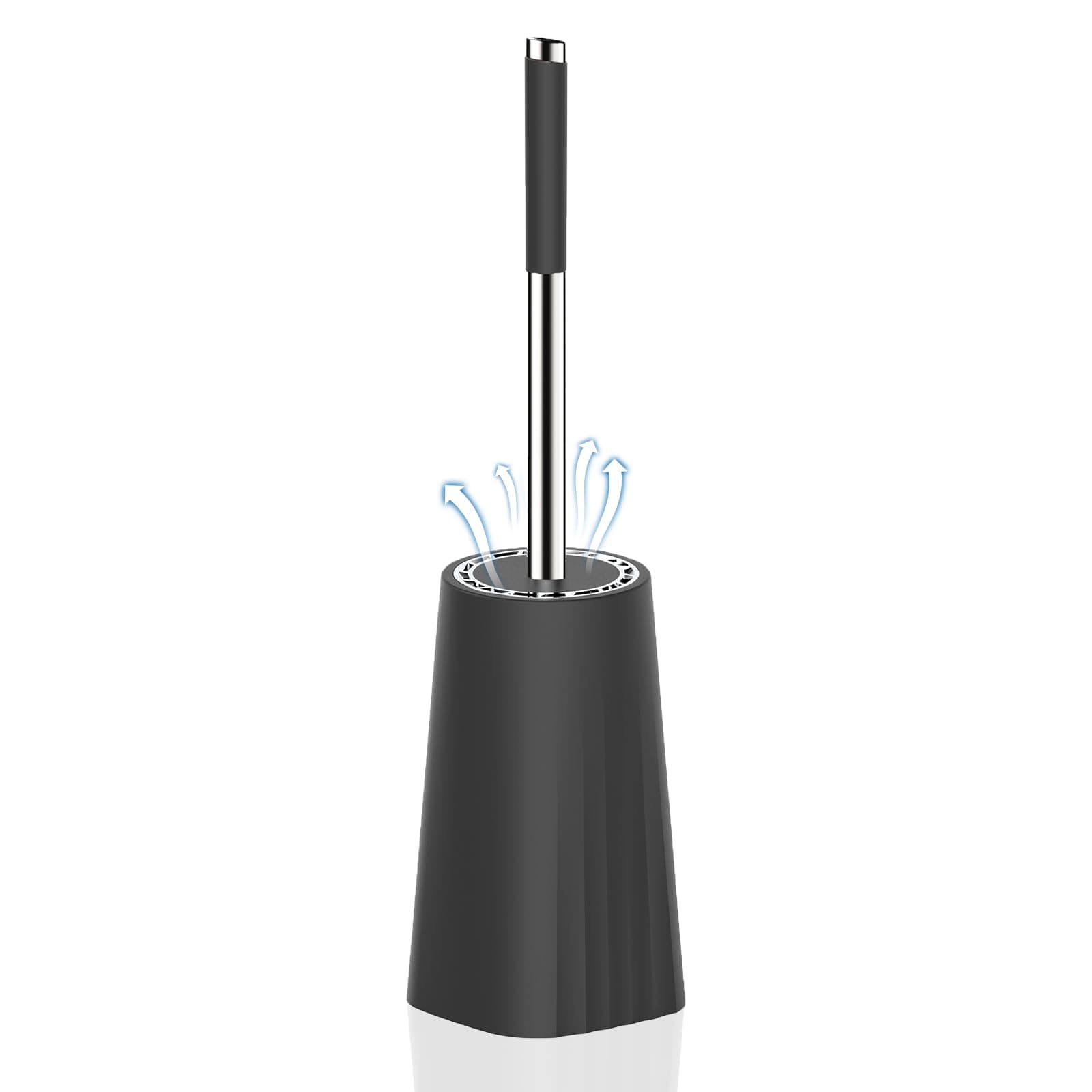 SetSail Toilet Brush, Compact Size Toilet Bowl Brush and Holder Toilet Brushes for Bathroom with Stainless Steel Handle Toilet Cleaner Brush with Durable Scrubbing Bristles, Splash-Proof