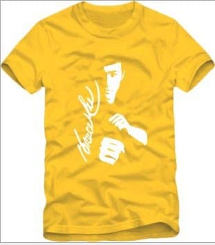 Aship BLACK cotten 4 Bruce lee ENTER THE DRAGON head picture martial arts taekwondo WMA UNIFORMS sports shirt clothes sweater bruce lee yellow nunchaku