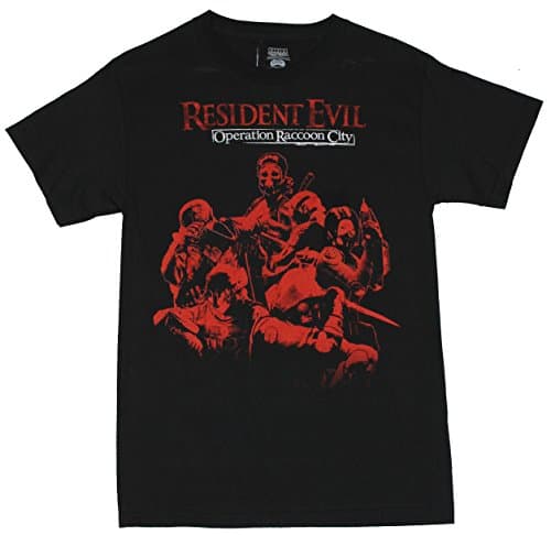 Resident Evil Operation Racoon City Mens T-Shirt - Special Operatives Team Image on Black (Extra Large)