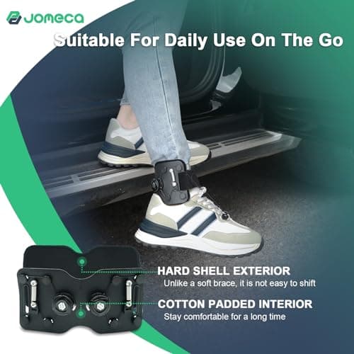 Drop Foot Brace with Dual-Knob Adjust Dorsiflexion AFO Foot Drop Brace for Walking with Shoes Fit Left or Right Foot