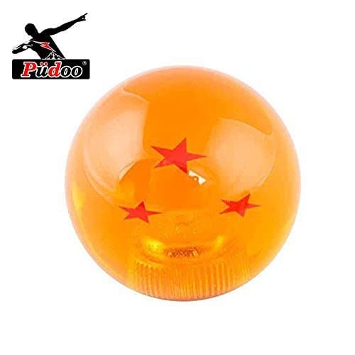 Pudoo Dragon Ball Z Crystal Gear Shift Knob Car Manual Stick Lever With 1 Adapters Fits Most Cars (3 Stars)