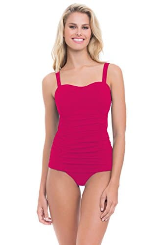 Profile by Gottex Women's Origami D Cup Tankini Top (Rose, 40 D)