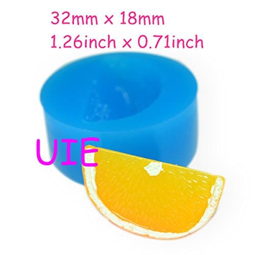 050LBS 3D Orange Slice Mold Fruit Silicone Mold 32mm - Cupcake Decoration Bakeware Polymer Clay Molds, Mold Food Safe
