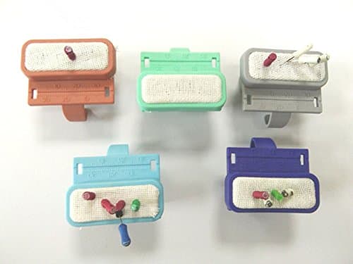 5pcs Dental Endo Finger Ring Endodontic File Holder Ruler Guage Autoclavable