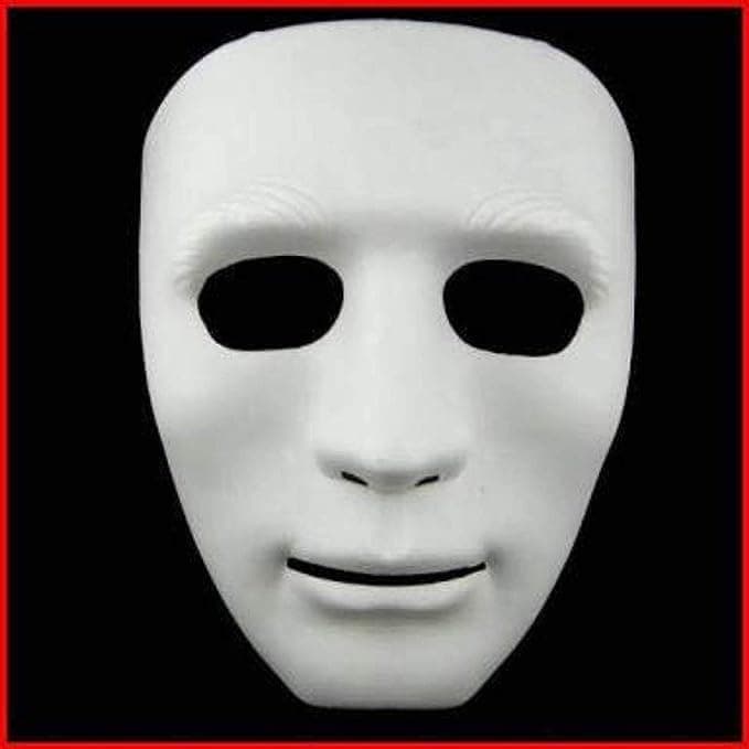 JAGMOOLYA PRODUCTS Horror Face Mask Scary Mask (WHITE S.M)