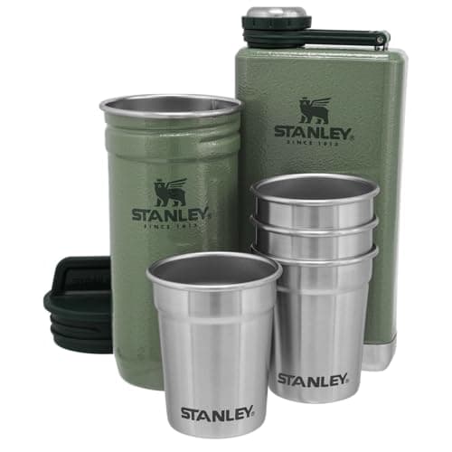 Stanley Unisex Green Adventure Shot Glass and Flask Set - 10-01883-031