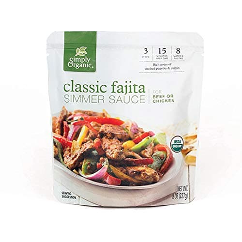Simply OrganicClassic Fajita Simmer Sauce, Certified Organic | 8 oz | Pack of 6USDA Organic