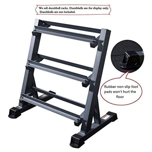 Dumbbell Racks CHHCYH 3 Tier Solid Steel for Home and Gym Workouts - Free Weight Storage Stand