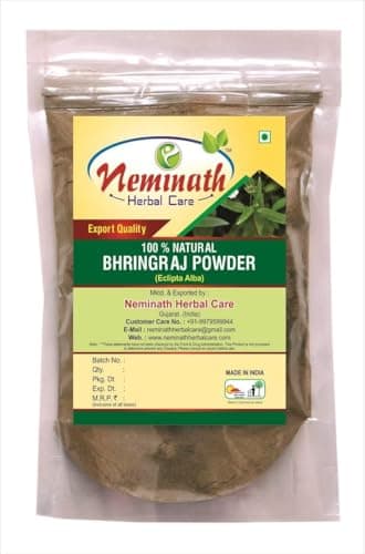 100% Natural Bhringraj Leaves (ECLIPTA ALBA) Powder 100 Grams (0.22 Lb) for FIGHTING HAIR FALL NATURALLY by Neminath Herbal care