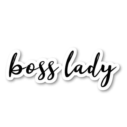 Boss Lady Sticker Inspirational Quotes Stickers - 3 Pack - Set of 2.5, 3 and 4 Inch Vinyl Laptop Stickers - for Laptop, Phone, Water Bottle, Car & More Decal (3 Pack) S54847-3Pack