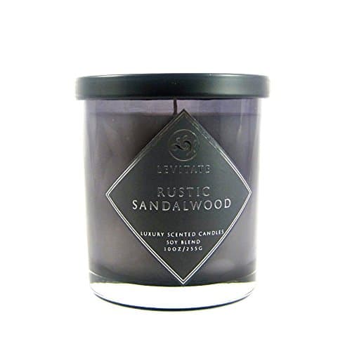 Levitate Luxury Scented Soy Blend Candle 10oz Rustic Sandalwood