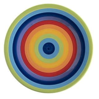 Windhorse Rainbow Striped Ceramic 18cm Side Plate (Small) (1 Plate)