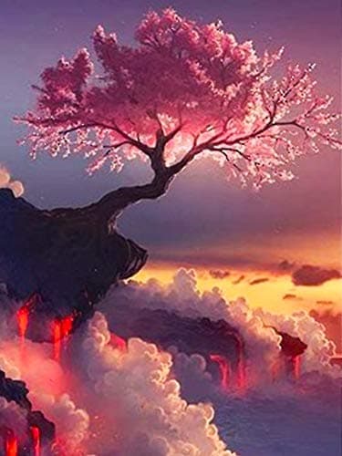 DIY 5D Diamond Painting Kits for Adults Full Drill, Paintings Pictures Arts Craft for Home Wall Decor,5D Painting Diamonds Kit Tree 30x40cm(Tree)