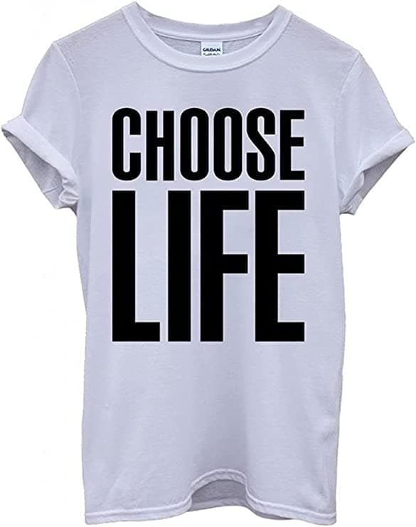 New Spirit OriginalChoose Life Unisex T-Shirt Men Women Nerd Funny Geek White