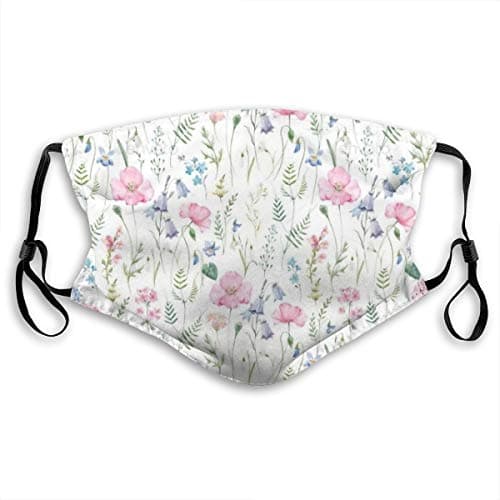 Wind Cloth Printing Reusable Face Nose Mouth Cover with Adjustable Earloops Dust Mouth Mask for Kids Women Men