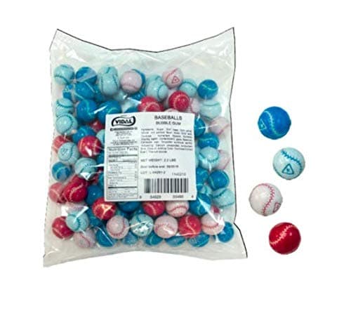 Super Sports Balls Bubble Gum 2 Pound Bag (BASEBALLS)