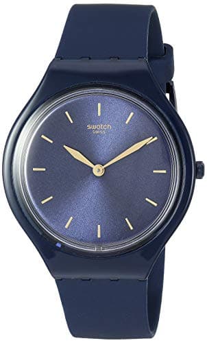 Swatch Skin Quartz Silicone Strap, Blue, 16 Casual Watch (Model: SVON104)