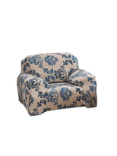 Elvoes Floral Printed Sofa Cover Anti-Slip Elastic Slipcover Stretch Polyester Fabric Soft Furniture Protector Couch Cover (One seater(35''-55''), Provence)
