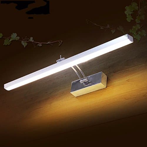 SJUN 400Mm Rock-Arm Bathroom Mirror Light Led Bedroom Study Desk Overhead Lamp Picture Lighting 110V 220V 7W,Warm White