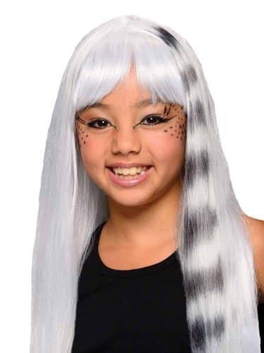 Rubies Child's White and Black Kitty Cat Wig