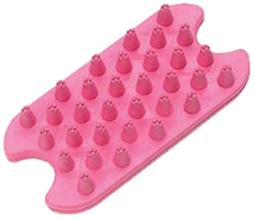 Master Grooming Tools 4-1/4-Inch Rubber Pet Rectangle Grooming Brush, Pink