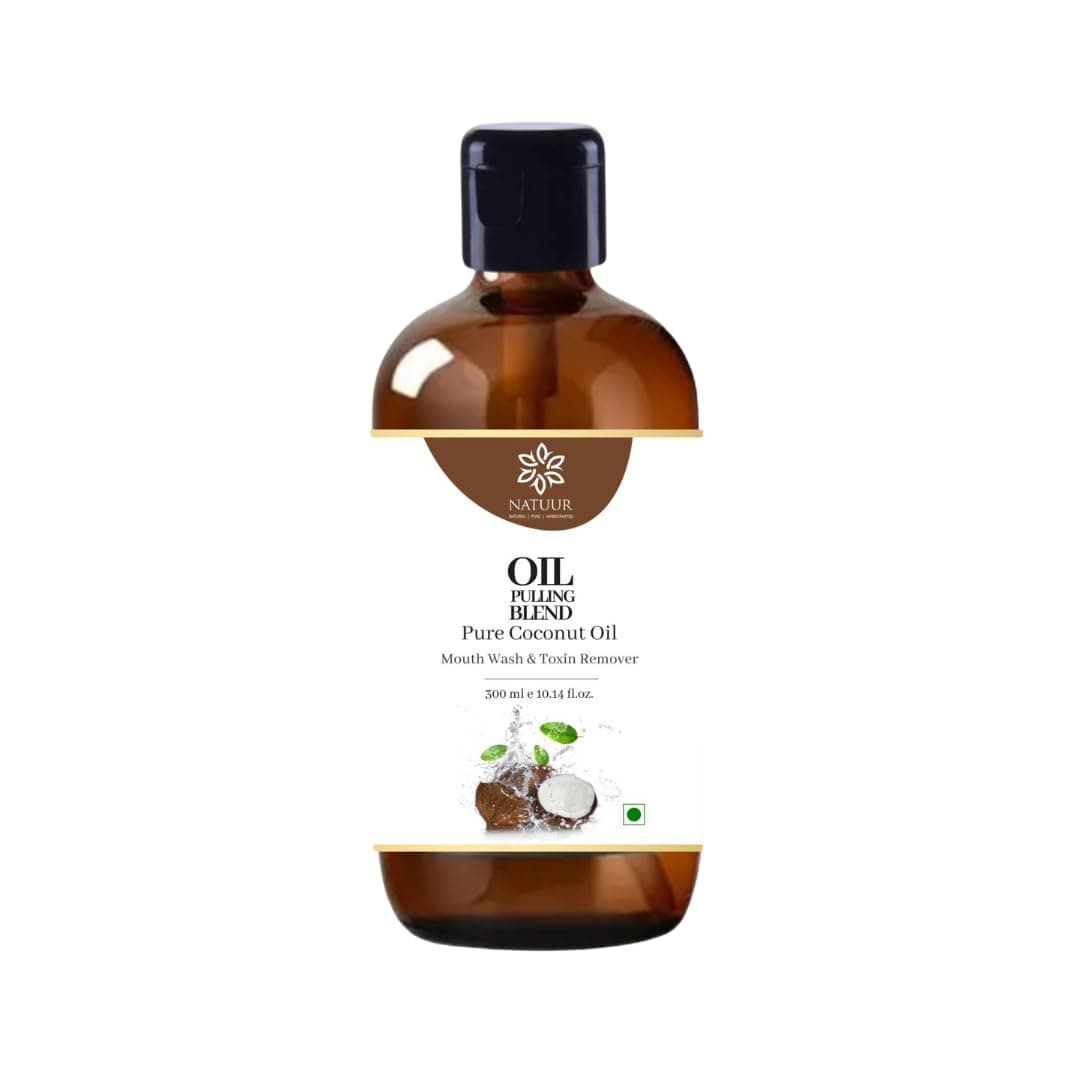 NATUUR Mouth Wash & Toxin Remover - Oil Pulling Blend (With Coconut Oil, 300ml)