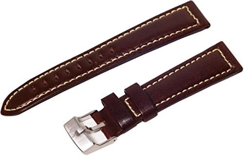 SWISS REIMAGINED 4 Colors Genuine Leather Quality Replacement Watch Band Strap - Dk Brown