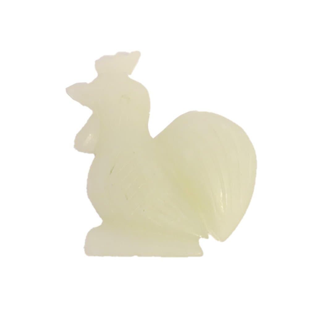 SHANGHAIPAVILION DZ-10 FENG SHUI Green Jade Chinese Zodiac Rooster Figurine