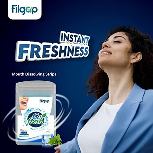 Filgap Mouth Freshner Elaichi, Ginger,Lemon,Mint,Orange, Paan Flavored Strips for Fresh Breath, Sugar Free Dissolving Strips and Gives Fresh Breath Instantly (Pack of 12)