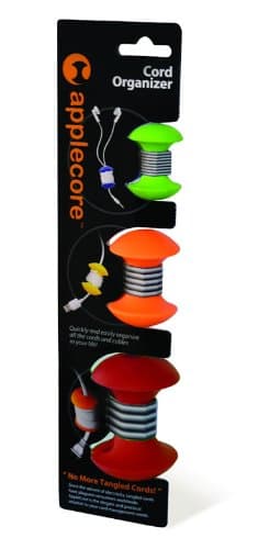 AppleCore Cable Organizer 3 Pack Combo (Green, Orange, Red)