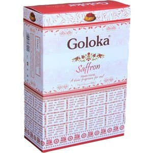 Goloka Saffron Incense Sticks - 15gms (12 Packs)