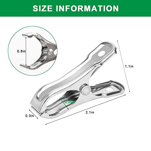 40 PCS Garden Clips, Boyistar Grip Strong Heavy Duty Greenhouse Clamps Clips Made of Stainless Steel for Plant Cover or Shade Cloth on Garden Hoops or Greenhouse Frame