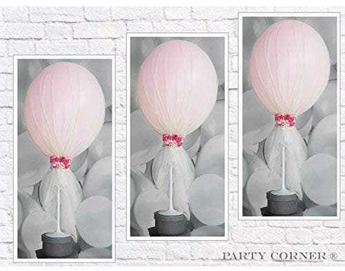 Party Tulle Balloons Kit (12 pcs) for Baby Shower Birthday Wedding Party Decoration (Camellias)