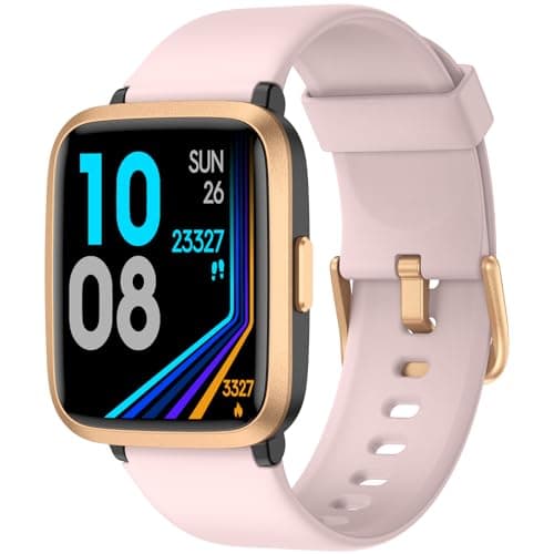 POIUZET Fitness Tracker, Fitness Watch with Blood Oxygen, Blood Pressure & Heart Rate Monitor, Steps Calories Counter, Sleep Monitor, Pedometer 50 Meters Waterproof, Smart Watch for Android iPhones