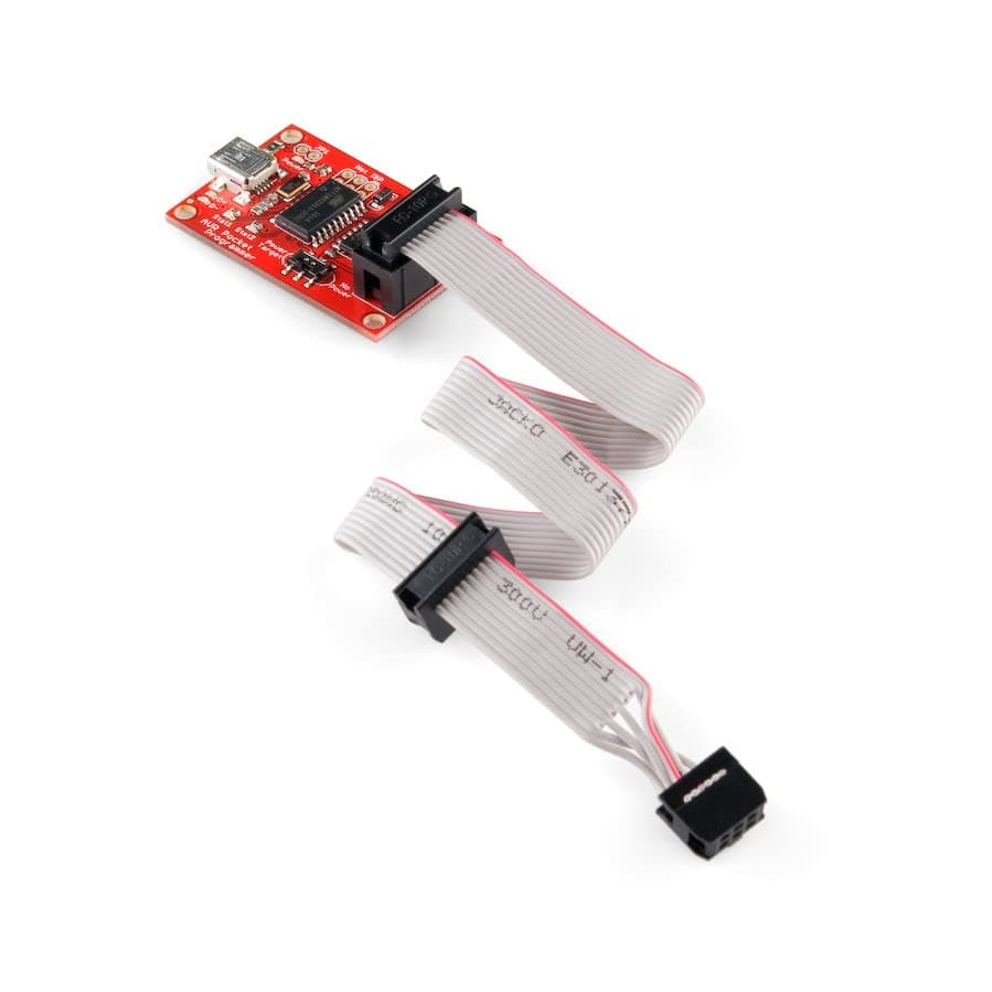 Pocket AVR Programmer, ATtiny2313 with USBtiny firmware preloaded Supports ATmega168/328 and Many Others. Two Status LEDs, Both 10-pin and 6-pin Targets Supported (Cable Included)