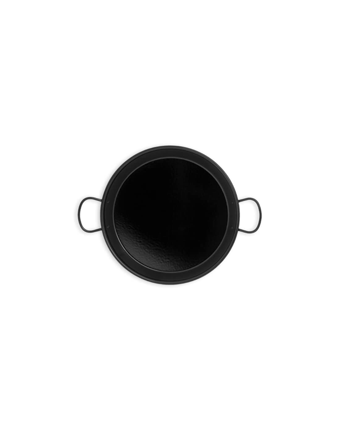 Vaello La Valenciana Enameled Steel Valley Panel Paella Pan, 70 Cm, Black