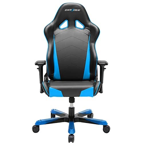 DXRacer OH/TS29/NB Tank Series Black and Blue Gaming Chair - Includes 2 Free Cushions