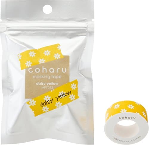 COHARU Thermal Paper Masking Tape, Daisy Yellow