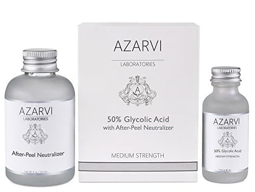 50% Glycolic Acid Peel Including After Peel Neutralizer. Wrinkles, Age Spots, Rough Skin Texture. Medium Strength. Contains Retinol & Vitamin C