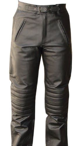 V-Pilot Style Motorcycle Leather Pants-30