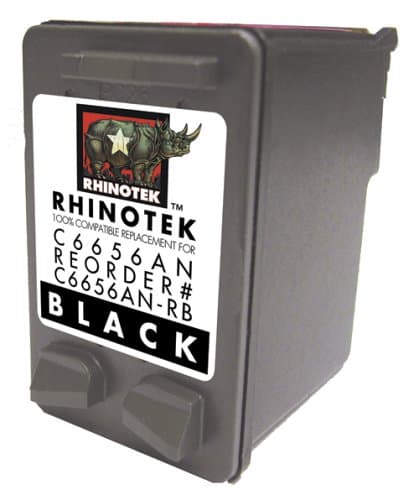Rhinotek Compatible for HP Deskjet 450cbi, C6656AN Black Ink 1pk (C6656AN-RB)