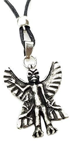 Eclectic Shop Uk Pazuzu Occult Devil Demon King Pendant Exorcist Pazuzu Assyrian Demon Captain Howdy Corded Beaded Amulet Occult Satan